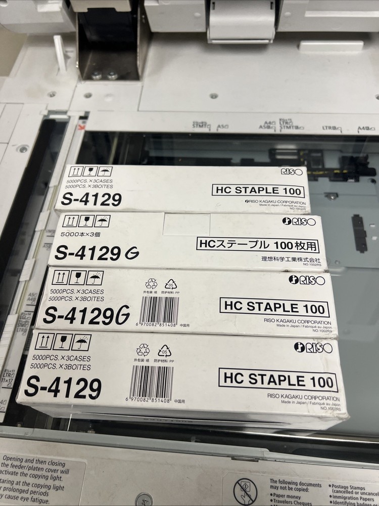 Riso Staples Four Boxes Genuine!