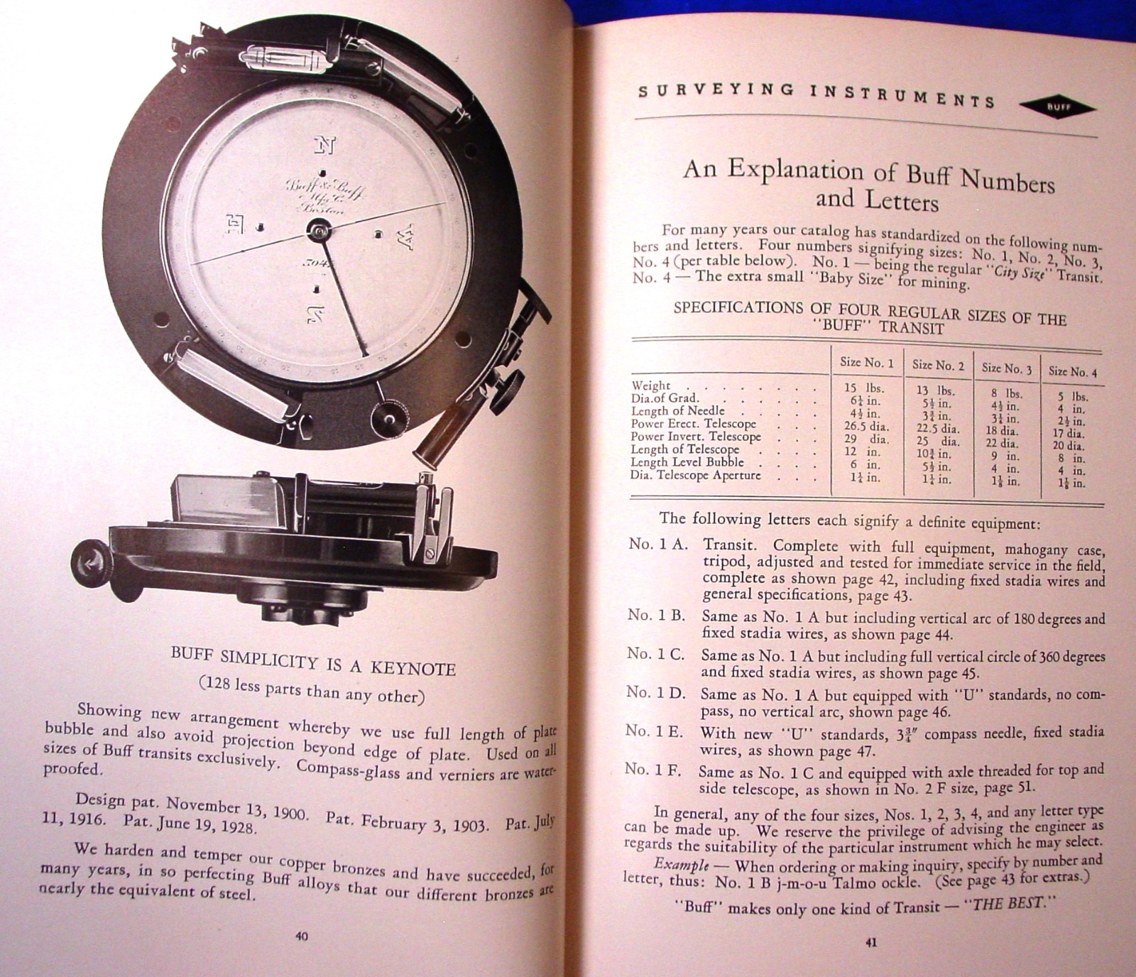 1938 Buff & Buff Surveying Insts. Catalog