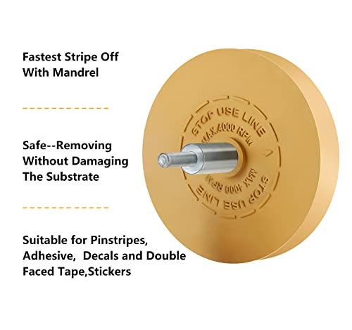 6 Pack Decal Remover Eraser Wheel Rubber Eraser Wheel for Drill 6 Pack Solid