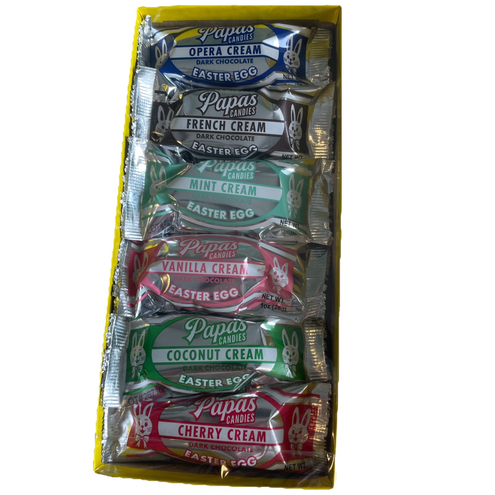 Papas Chocolate Covered Creme Eggs Assorted 6pk Easter Candy