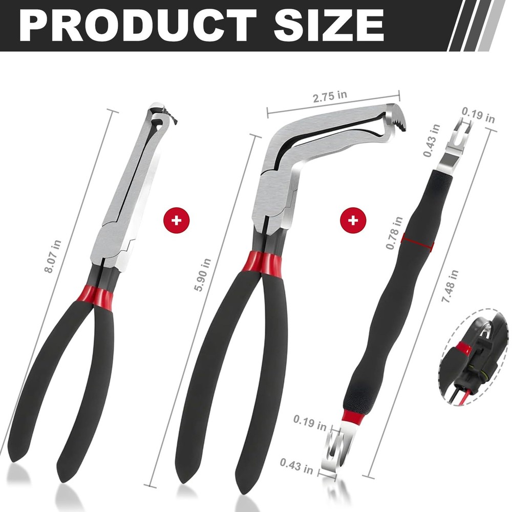 SecureElastic Electrical Disconnect Pliers 37960, 37980, Black