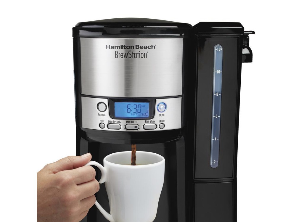 Hamilton Beach 47900 Black Brew Station 12-Cup Dispensing Programmable Coffeemak