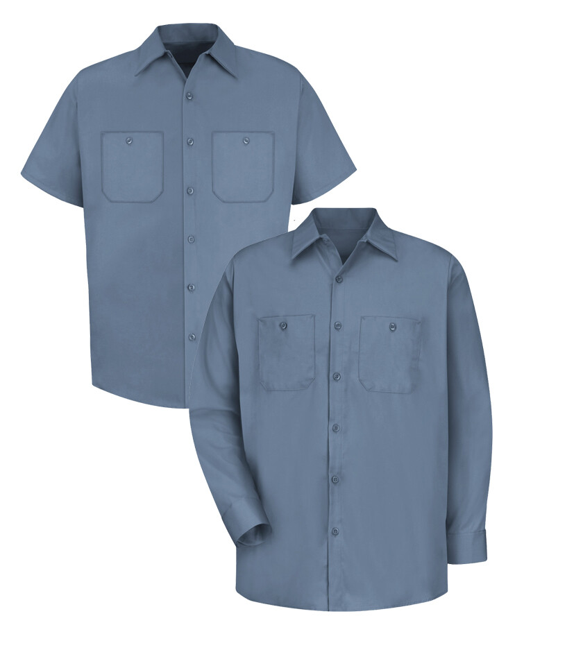 Red Kap Men's 100% Cotton 2-Pocket Work Shirt Industrial Uniform