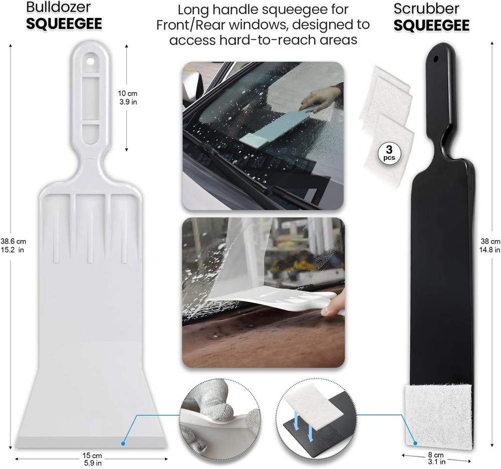 Car Wrapping Squeegee Window Tint Tool Kit Bulldozer Scrubber Paddle