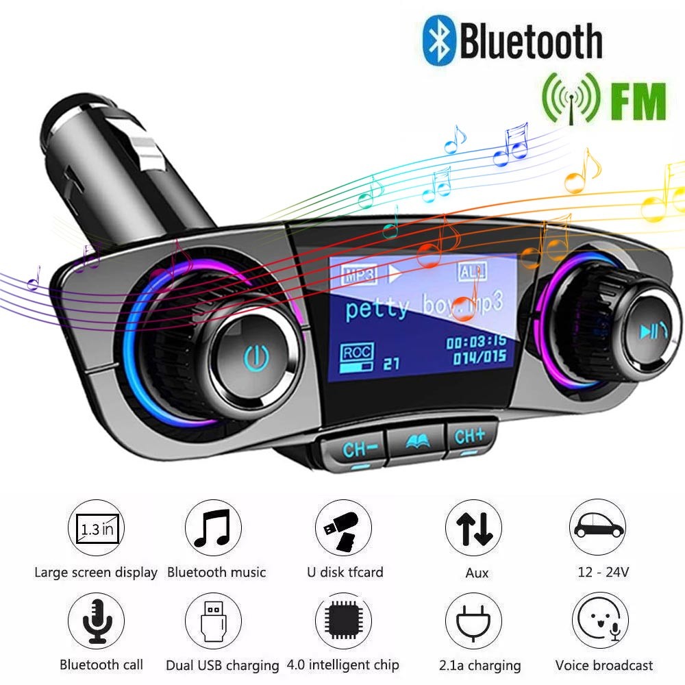 Bluetooth Car FM Transmitter MP3 Player Hands free Radio Adapter Kit USB Charger