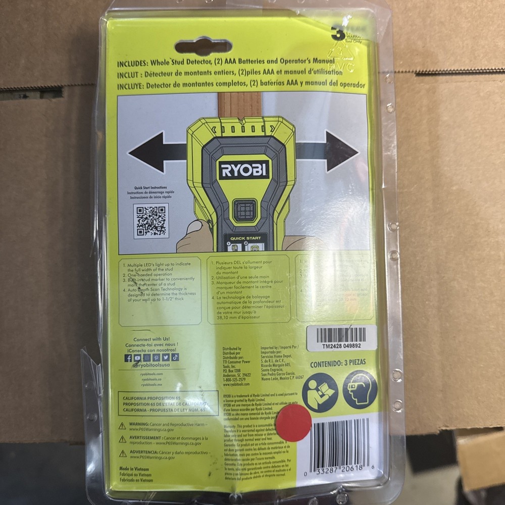 Ryobi Whole Stud Detector - ESF5002