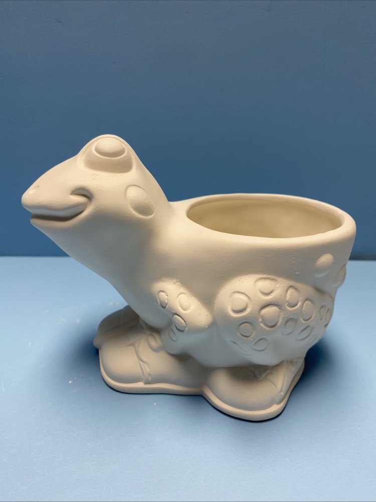 Ceramic Bisque Frog Planter Cute As Can Be Ready To Paint
