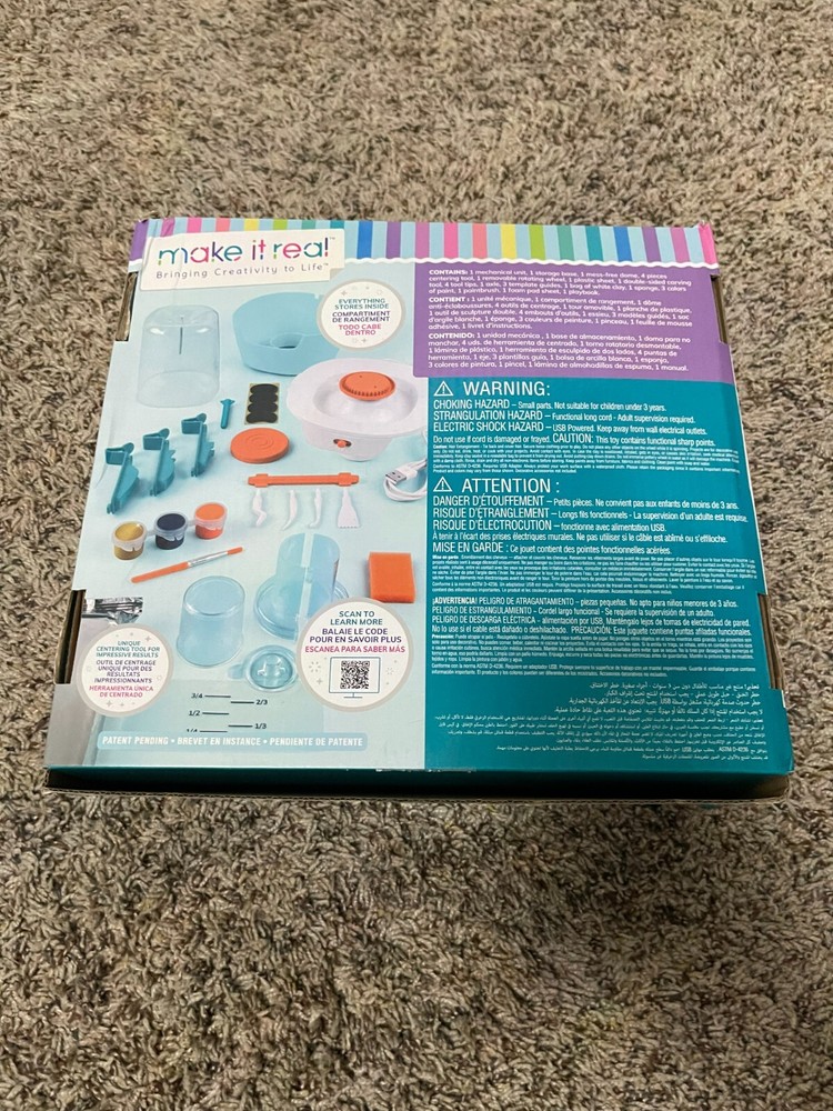 Make It Real: Mini Pottery Studio - 26 pcs DIY Pottery Kit New/Open Damaged Box