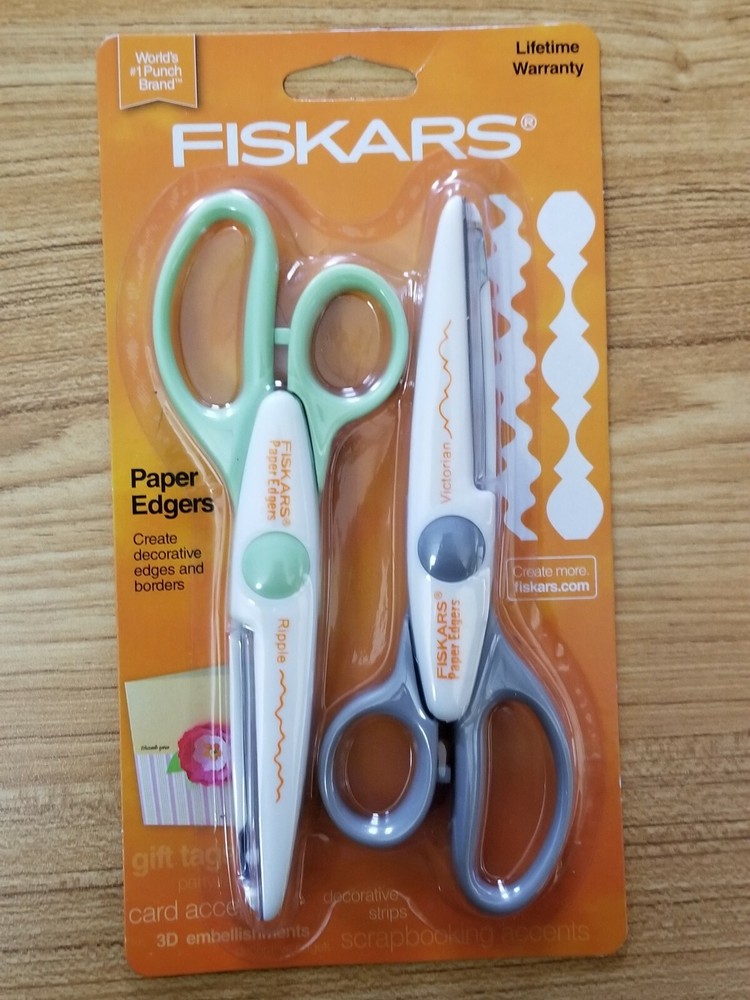 Fiskars Paper Edgers Craft Scissors Ripple & Victorian