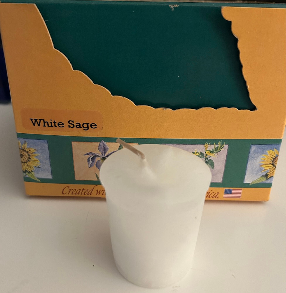 White Sage Herbal Votive Candle!