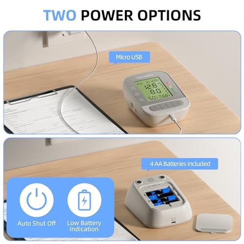 VOLUETH Upper Arm Blood Pressure Cuff, Small/Large Cuff Size