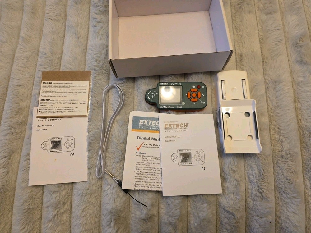 Extech MC108 Digital Mini Microscope New Open Box