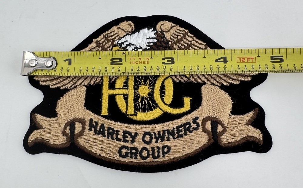 Harley Owners Group HOG Eagle Patch 4.5" Embroidered Motorcycle Vest Patch NOS