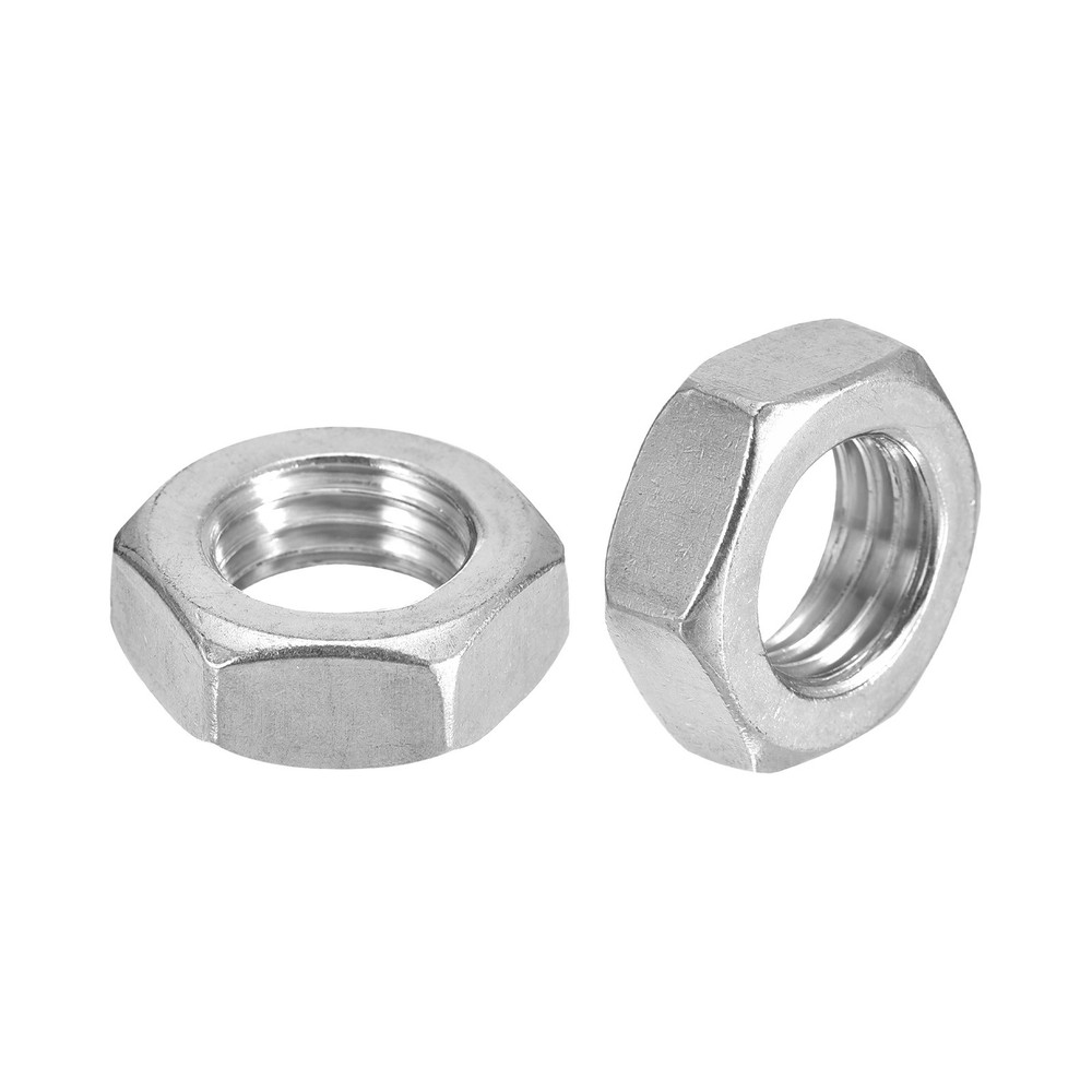 Hex Nuts (1"-8) 5Pcs 316  Steel Coarse Thread Nut Silver