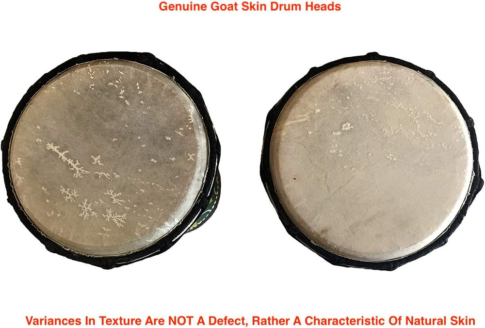 Djembe Drum – Hand Carved African Drum, Bongo Congo Style – Solid Mahogany with