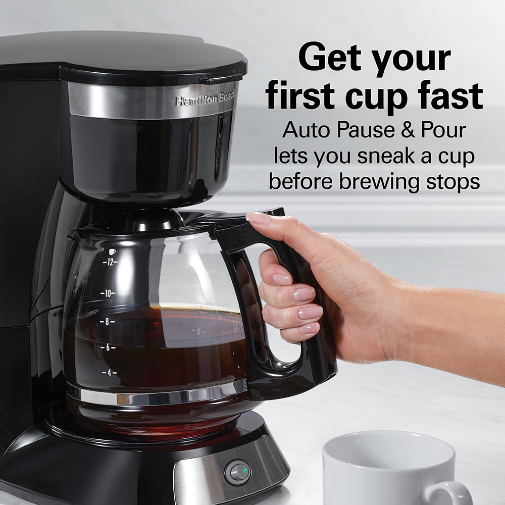 Hamilton Beach Easy Brew 12-Cup Switch Electric Coffee Maker w/Auto Pause 49633