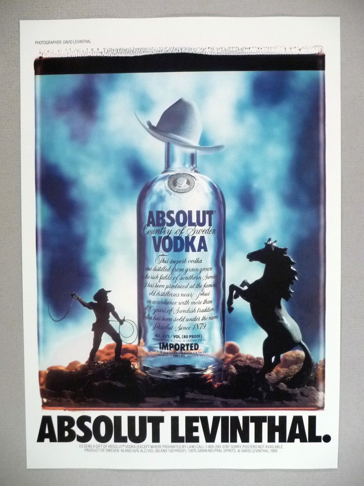 Absolut Vodka - Absolut Levinthal PRINT AD - 1990