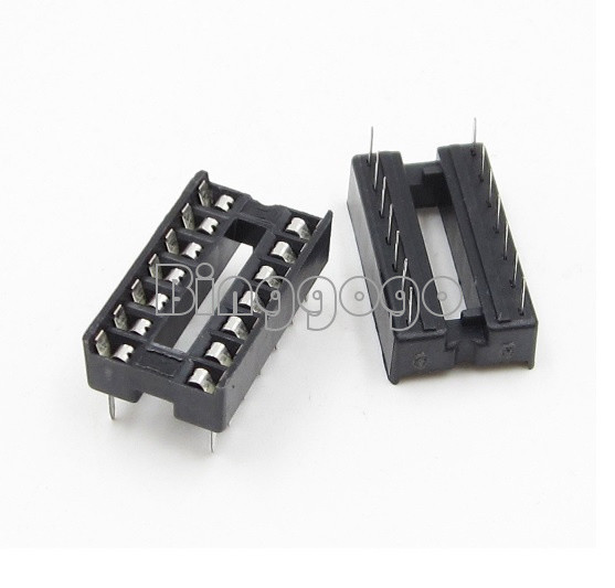 20PCS 14pin DIP IC Socket Adaptor Solder Type Socket Pitch Dual Wipe Contact