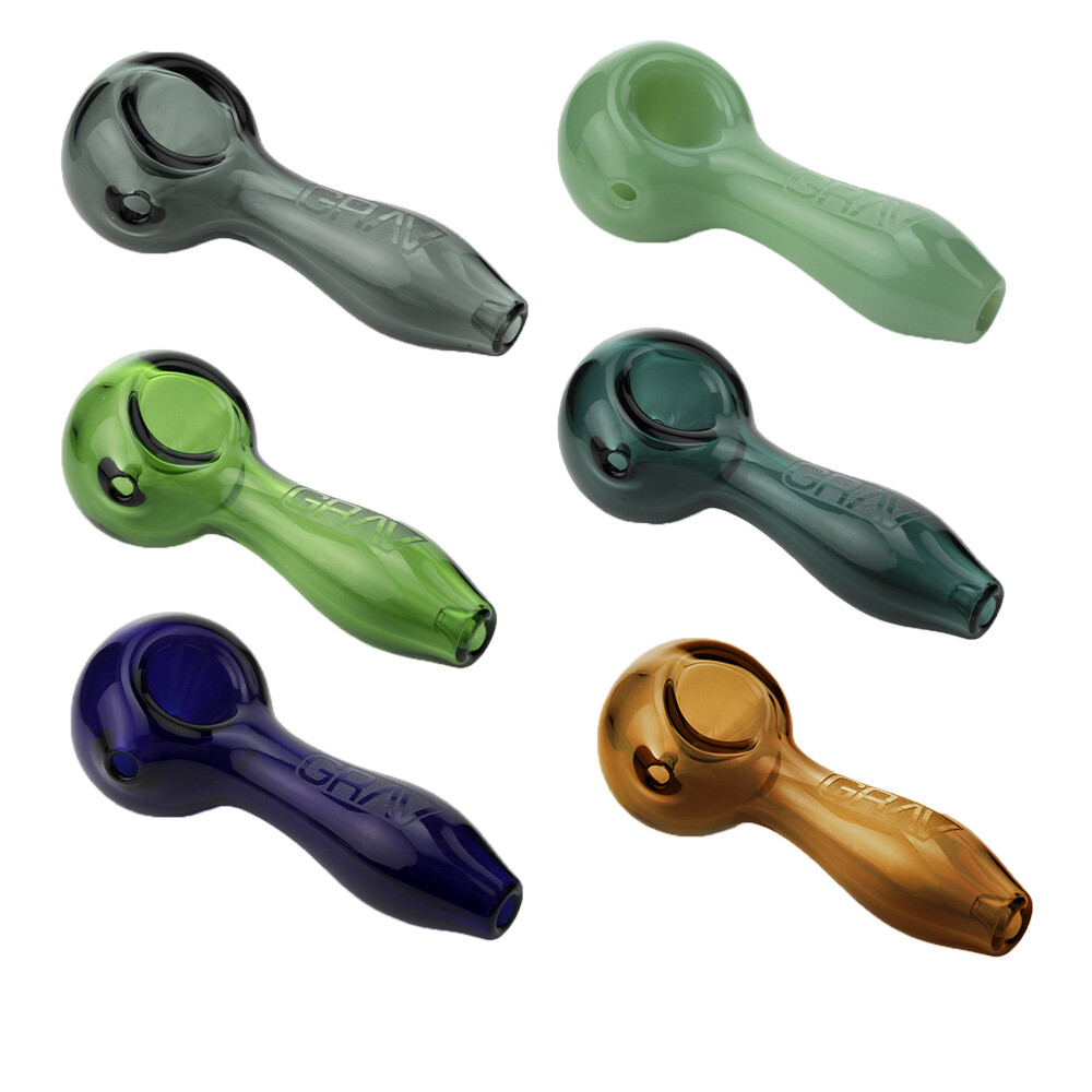 GRAV Classic Spoon 4" Inches Hand Pipe Glass Bowl (MULTIPLE COLORS) *SHIPS ASAP*