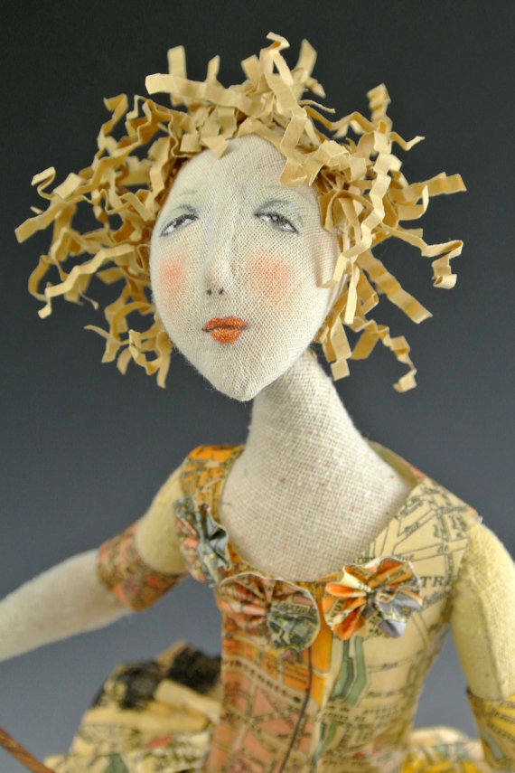 Cloth Art Doll Pattern “Finding Her True North” by Cindee Moyer