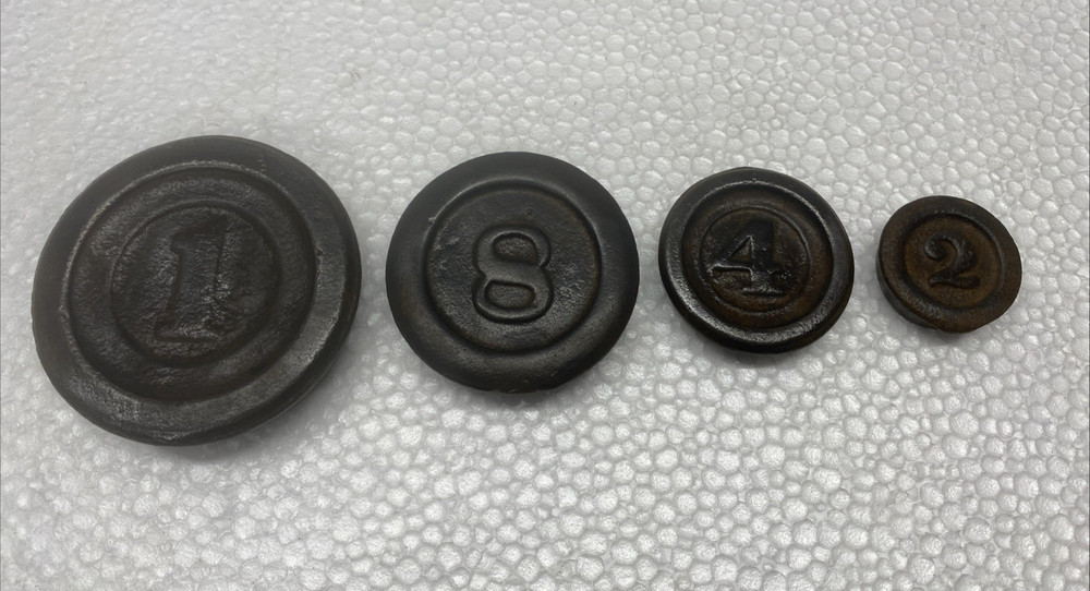 Antique Country Store Weights Stackable 2, 4, 8, 1 DW-14