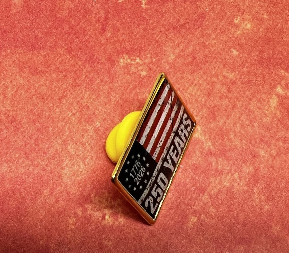 U.S.A. 250 Years American Flag 1776-2026 Celebration Hat Bag Lapel Pin 1" NEW