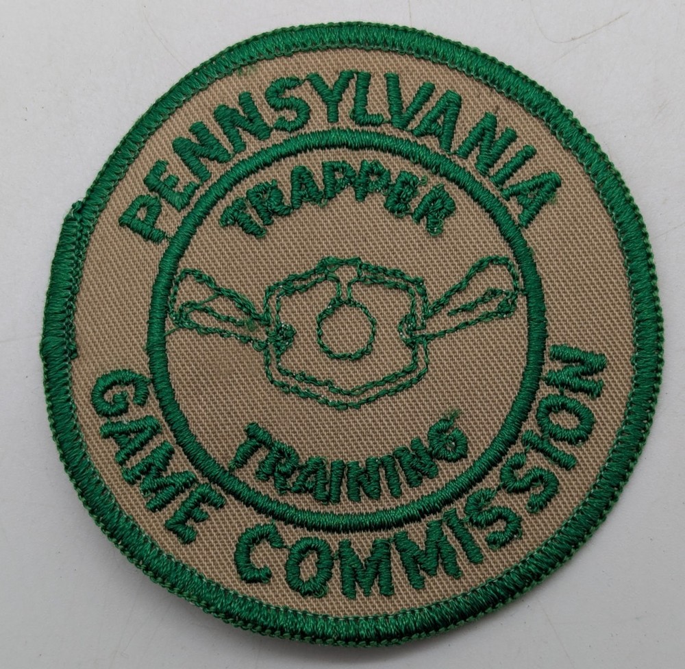 Vtg Pennsylvania Game Commission Trapper Training Embroidered Patch