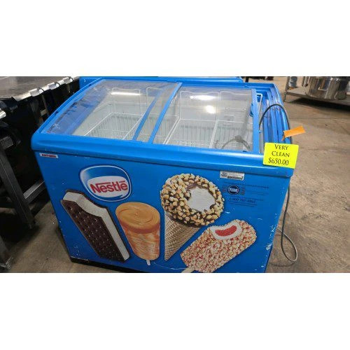 100 Bar Sliding Glass Top 2 Door Ice Cream Freezer Merchandiser AHT RIO S