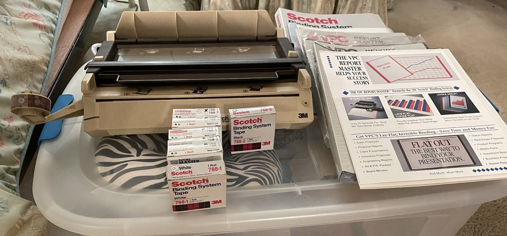 Vintage Scotch Binding System 7890 With Binding Tapes and Covers