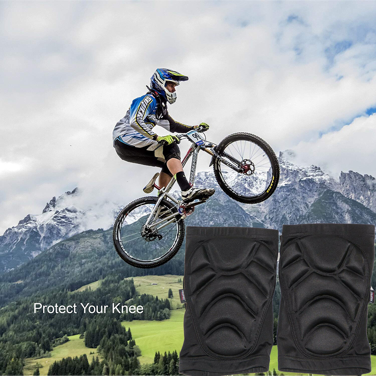 Multi-functional Sport Drop Knee Pads for Cycling Skiing Snowboarding Skating US