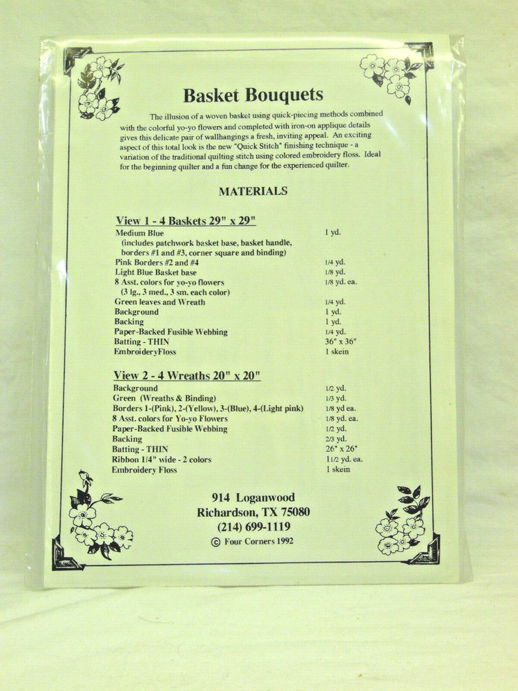 Four Corners 9290, Basket Bouquets