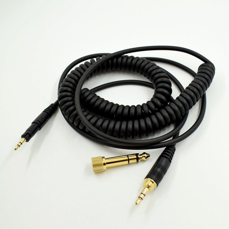 Audio Spring Coiled Cable For ATH-M40x & ATH-M50X Head-mounted Headphone a