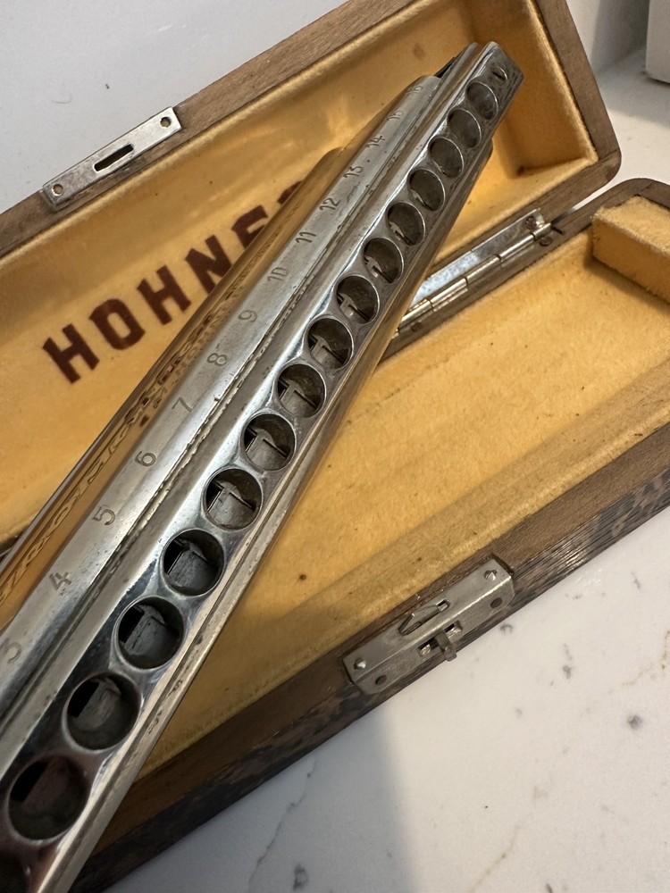Hohner The 64 Chromonica 4 Octaves Harmonica Professional w/ Case - Untested