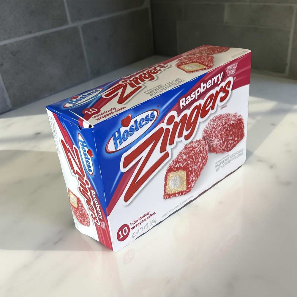 Hostess Raspberry Zingers Value Pack, 10 Individually Wrapped | 4 Box (40 Total