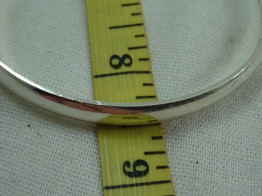GRT Sterling Silver Bangle Bracelet 925 7mm 30.6grams Solid 8.5"