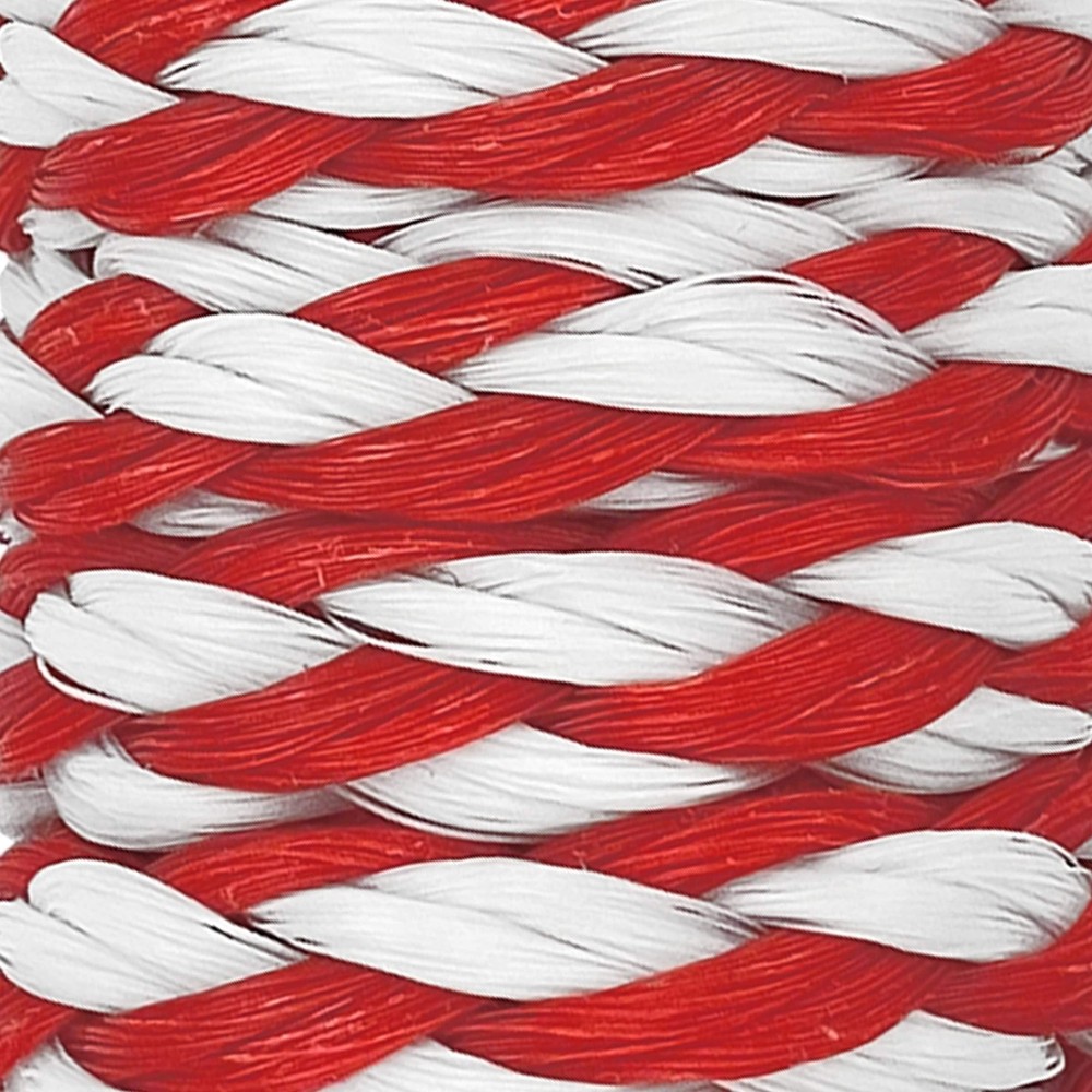 Hollow Braid Polypropylene Utility Line - Red/White