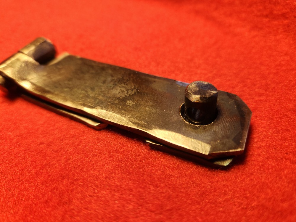 Small Iron Trunk Door Hasp Hand Forged