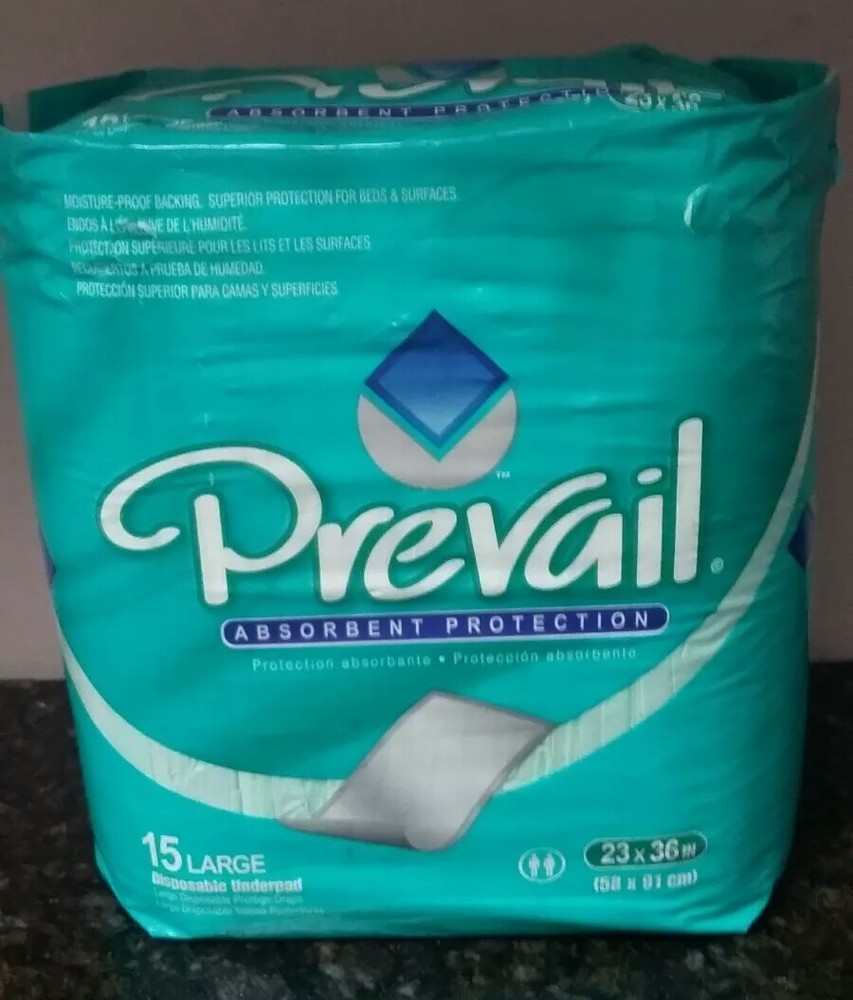 Prevail  Disposable Underpad 23 X 36 IN  Disposable 15 LARGE READ DETAILS