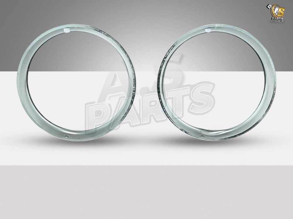 Headlight Outer Bezel Pair Chrome Plated For Willys 46-53 CJ 2A CJ 3A Jeeps