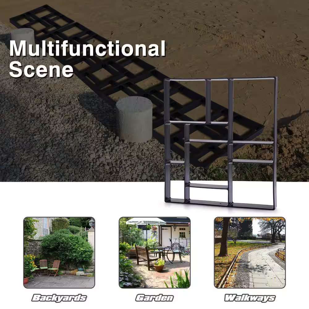 Concrete Pavement Cement Mold Stepping Stone DIY Paver Mold Kit Walk Maker for P