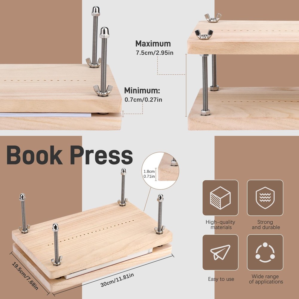 UzecPk Book Press, Bookbinding Press, Book Binding Kits, Book Binding Materia...