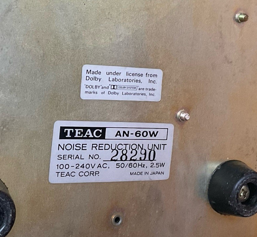 TEAC AN-60 Noise Reduction Unit Good condition. Tested Working