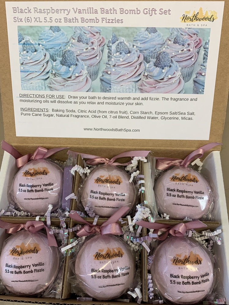 Black Raspberry Vanilla 6-pack Bath Bomb Gift Set