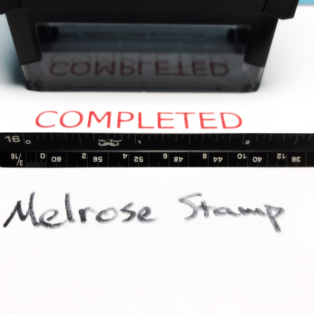 Completed Rubber Stamp Red Ink Self Inking Ideal 4913