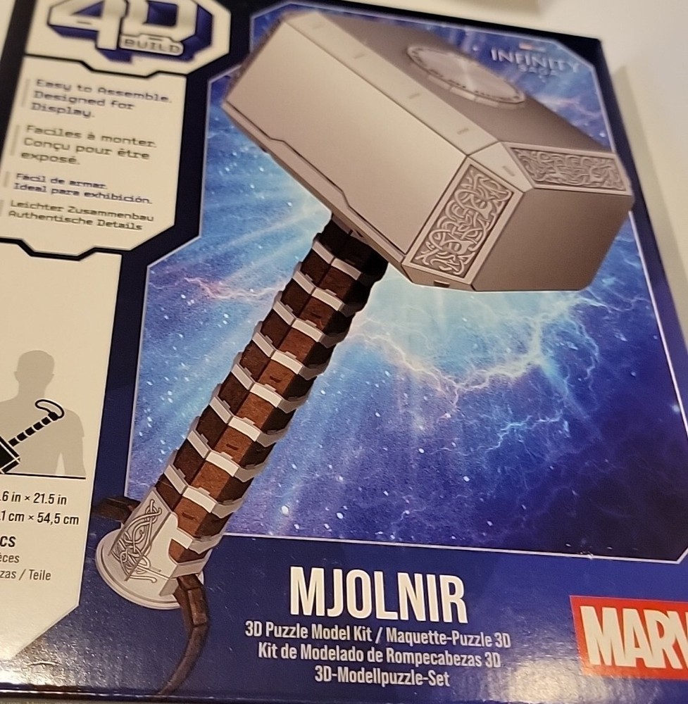Marvel: 4D Build Thor Mjolnir Hammer 3D Puzzle Spin Master
