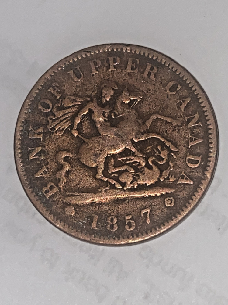 Canada 1857 One Penny Token World Coin