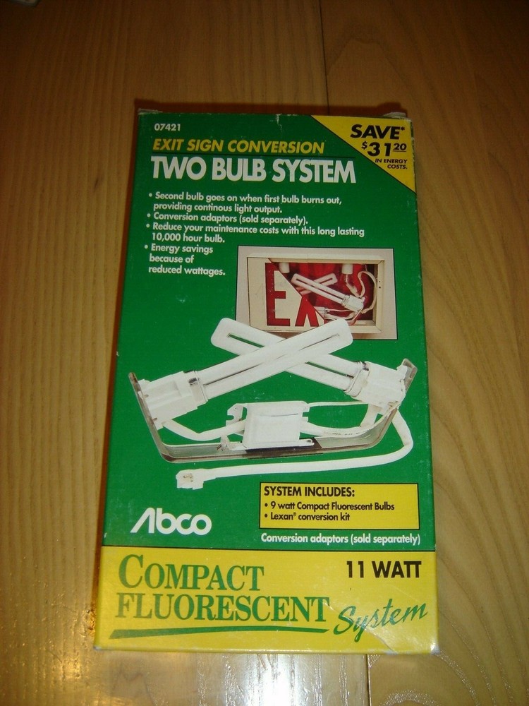EXIT SIGN CONVERSION TWO BULB SYSTEM- ABCO