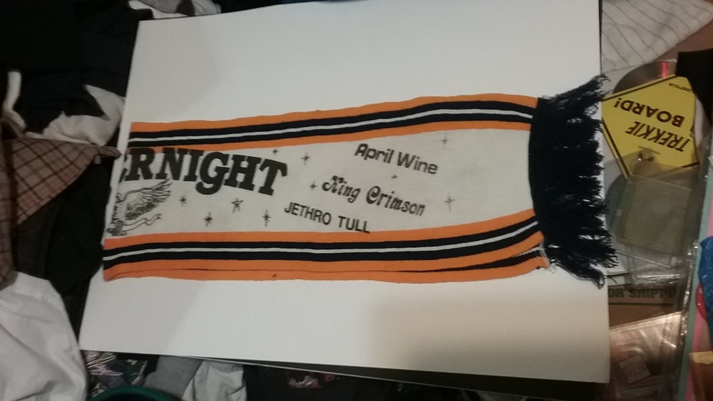 SUMMER NIGHT 1982 nurember GER FRINGE SCARF NEIL TULL CRIMSON SCHENKER 46" RARE