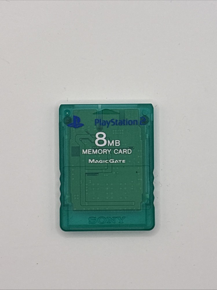 Sony PlayStation 2 Magic Gate 8MB Memory Card Original (Blue) - Untested