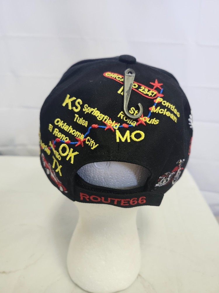 100TH ANNIVERSARY ROUTE 66 BASEBALL HAT BLACK